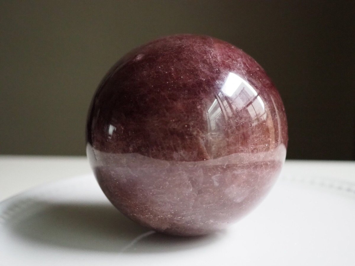 惑星】ストロベリークォーツ スフィア 金の台座付き | Y.S.Y24