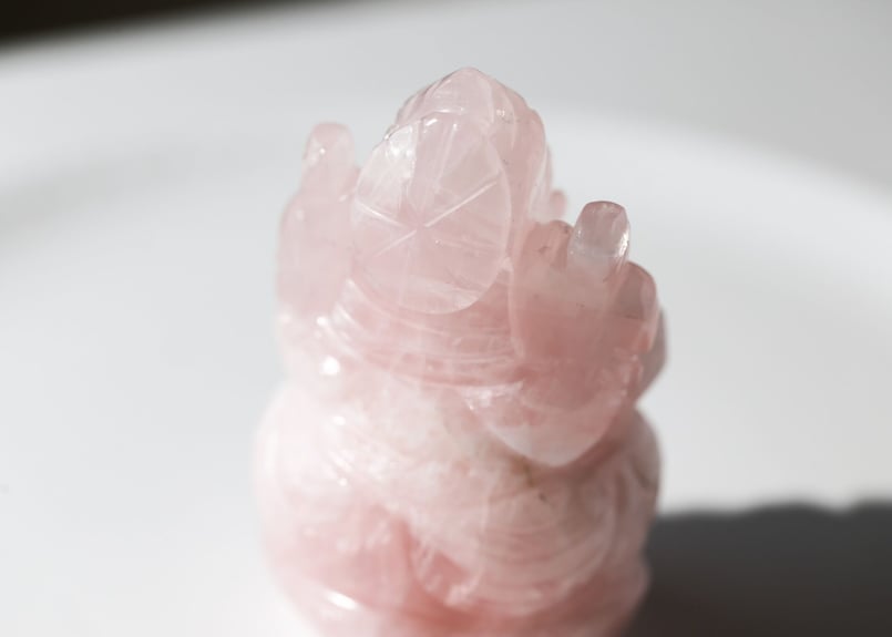 喜びの使者】ローズクォーツ ガネーシャ | Y.S.Y24