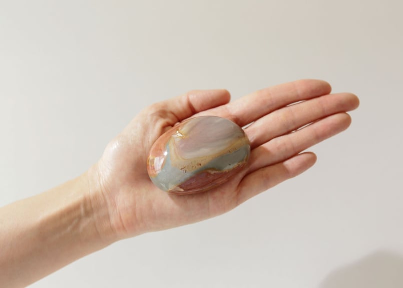 hhkk様 高品質 ゴールドサンドストーン パーム 握り石 キラキラ 人工石