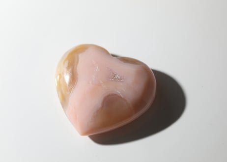 【花のような想い】ピンクチェリーブロッサムアゲート ハート