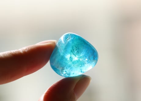 【金運上昇】アクアオーラクォーツ タンブル（6個セット）