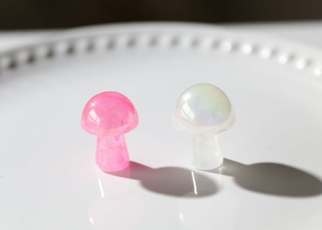 【未来の景色】ピンクオーラクォーツ＆エンジェルオーラクォーツ きのこのセット