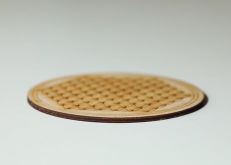 【ヒーリングと願望実現】フラワーオブライフ 木製グリッドプレート（10cm）