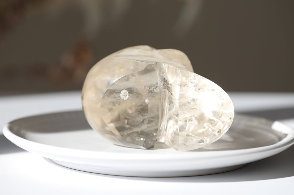 【天然石】 ハイクオリティナチュラルシトリンスカル 虹入りナチュラルシトリン スカル | Y.S.Y24