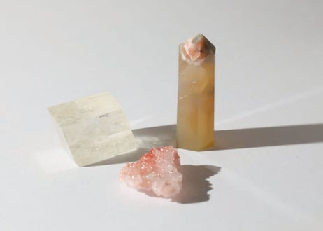 【意識の光彩】キラキラかがやく光と花のセット