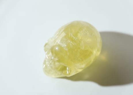【楽しんでこそ人生】虹入り シトリン スカル