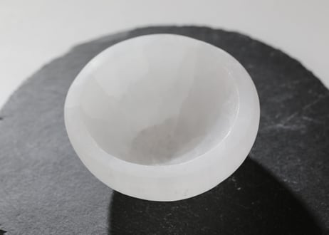 【希望のお茶碗】セレナイトの器（L）足付き