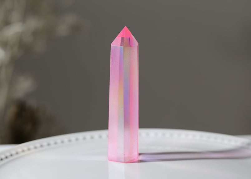 【一点物】ピンク オーラ 水晶 クォーツ ポイント 原石✩.*˚ ヤーウェ】ピンクオーラクォーツ ポイント | Y.S.Y24