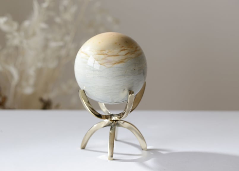 人魚のエナジー】マーメイドジャスパー スフィア 金の台座付き | Y.S.Y24