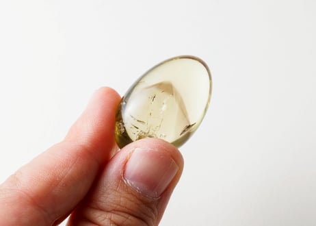 【あなたの輝き】ハイクオリティ 虹入り スモーキーシトリン タンブル