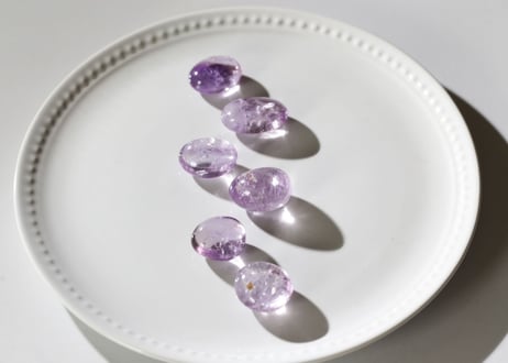 ハイクオリティアメジスト タンブル（6個セット）【purple lotus】
