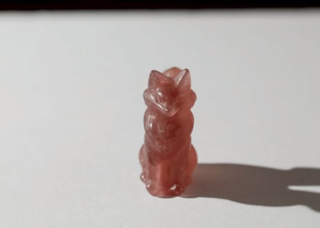 【美意識の妖精】ストロベリークォーツ きつね