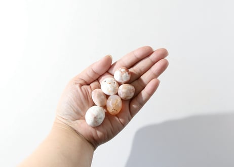 【幸せを数えて】チェリーブロッサムアゲート タンブル（6個セット）