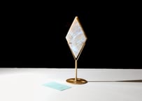 【HEALING ヒーリング（感謝・喜び・ゆるし・慈愛）シジル封入 オリジナルカード付き❣️】ムーンストーン ダイヤモンド 台座付き ※イベントクーポン使用不可