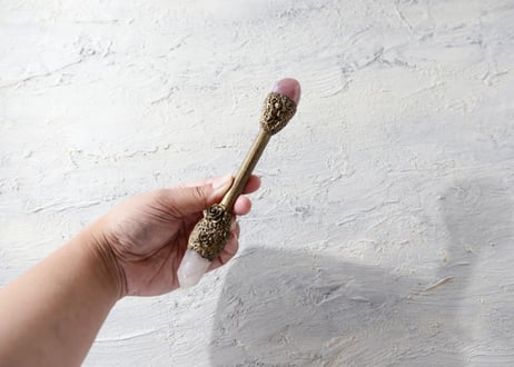 【J.U.rinne】〈Juriの妖精からのリーディングメッセージ付き〉パープルローズクォーツとルナローズのプットと薔薇のワンド