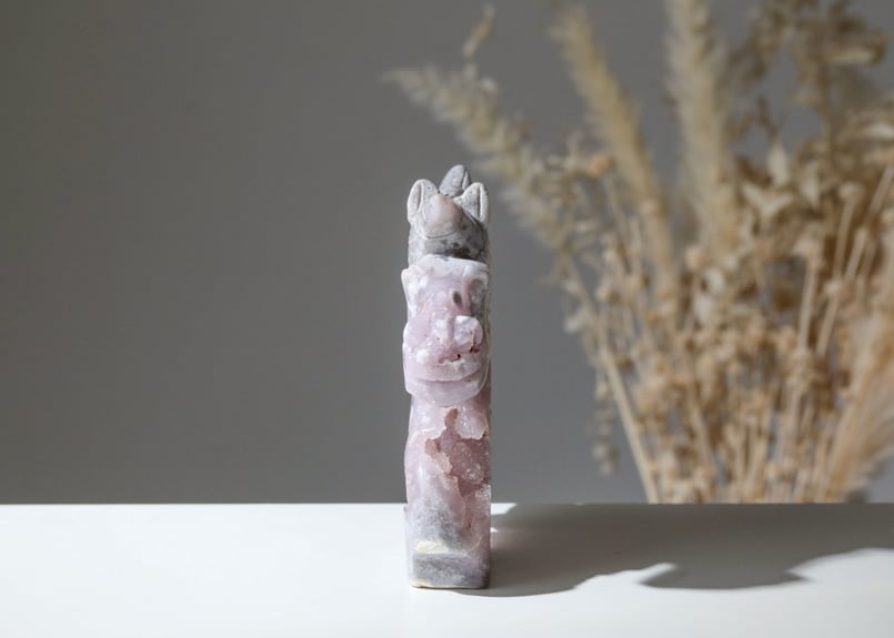 光を表現する】ハイクオリティ ドゥルジーピンクアメジスト ユニコーン