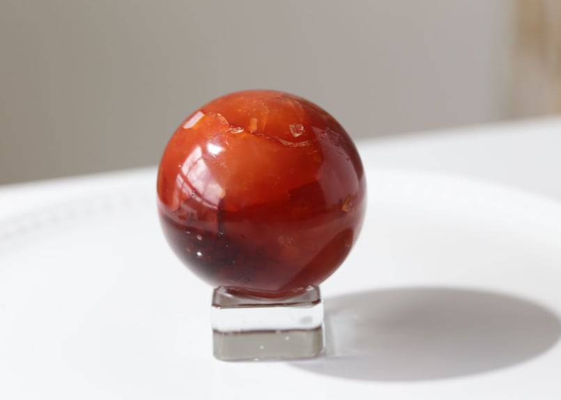 高品質　カーネリアン　スフィア　天然石　天眼　7.2センチ 値下げ 高品質 カーネリアン スフィア 天然石 天眼 7.2センチ