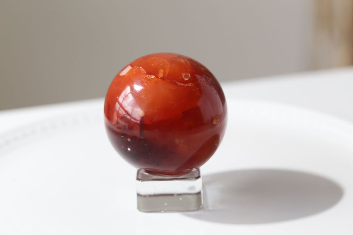 燃える】カーネリアン スフィア | Y.S.Y24
