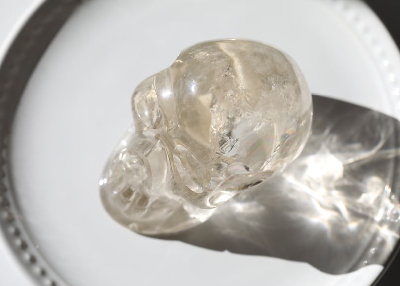 虹入りナチュラルシトリン スカル | Y.S.Y24