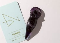 【HEALING ヒーリング（感謝・喜び・ゆるし・慈愛）シジル封入 オリジナルカード付き❣️】アメジストの女神ワンド ※イベントクーポン使用不可