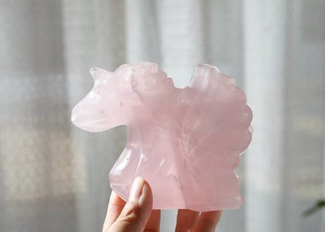 葉月ゆうによる技封入❣️【超越した幸運/良いカルマ/フロー】ローズクォーツの大きなユニサス ※イベントクーポン使用不可