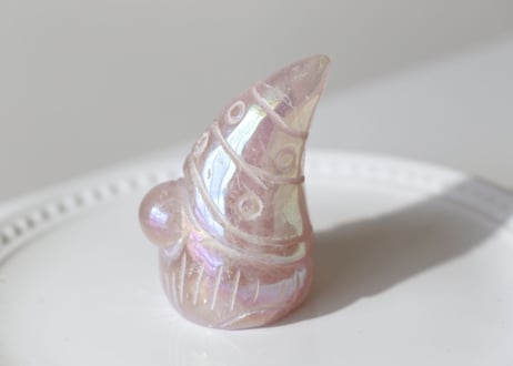【愛を伝えるノーム】エンジェルオーラ ローズクォーツ ノーム