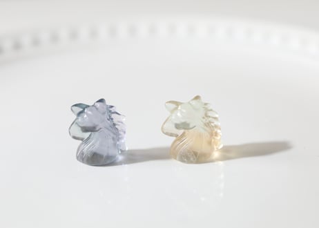 【楽しいアイデア】ブルーフローライト＆イエローフローライト ミニミニユニコーンセット
