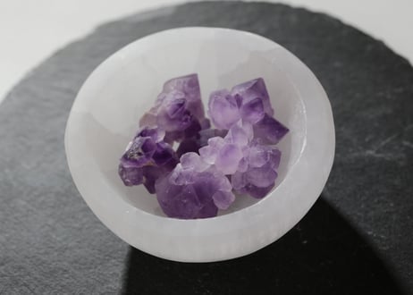 【希望のお茶碗】セレナイトの器（L）足付き