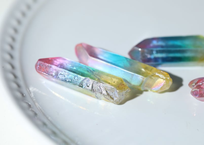 無限】レインボーオーラクォーツ ポイント（6本セット） | Y.S.Y24