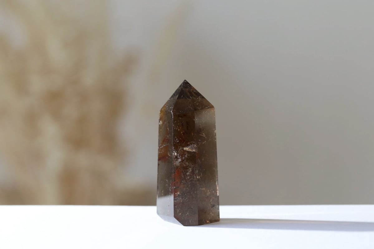 天然石 原石 スモーキールチル 大型 虹 1364g パワーストーン 【公式