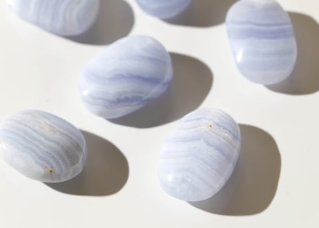 【悟りのシッディ入り】ブルーレースアゲート タンブル（6個セット）