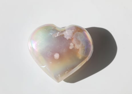 【milky heart】エンジェルオーラチェリーブロッサムアゲート ハート