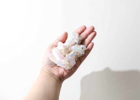 【CONNECTION つながり（必要なものすべてと繋がる） シジル封入 オリジナルカード付き❣️】エンジェルオーラ クリアクォーツ クラスター ※イベントクーポン使用不可