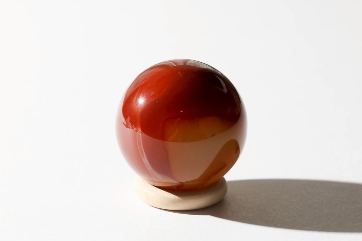 カーネリアン　スフィア　400g　66mm カーネリアン スフィア 400g 66mm カーネリアン スフィア ⑵