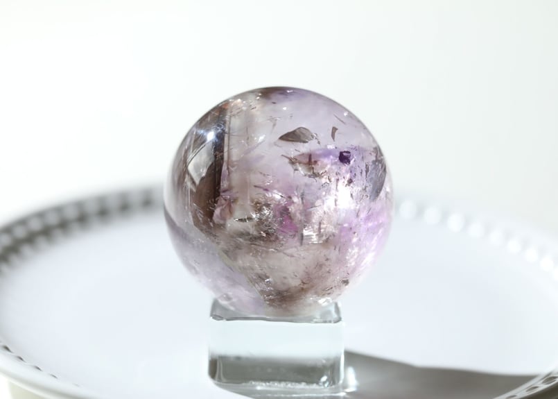 アカシックレコード】虹入りトリコロール 水晶 スフィア | Y.S.Y24