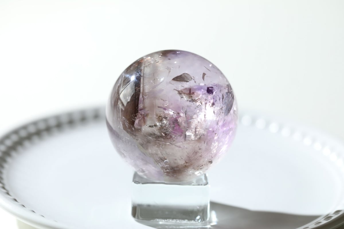 アカシックレコード】虹入りトリコロール 水晶 スフィア | Y.S.Y24