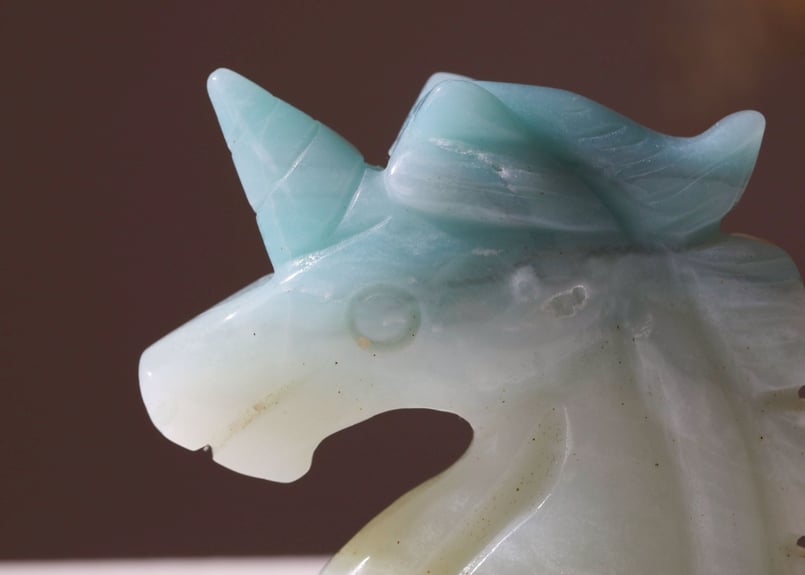 天然石アマゾナイトのユニコーンご購入前に在庫確認必要　彫り物F.87 天然石アマゾナイトのユニコーンご購入前に在庫確認必要 彫り物F.87