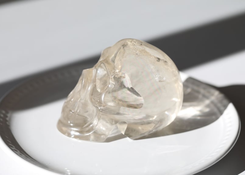 虹入りナチュラルシトリン スカル | Y.S.Y24