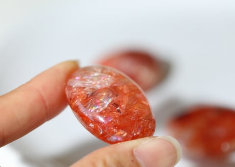【勇気を後押しする】ヘマタイトインクォーツ タンブル（3個セット）