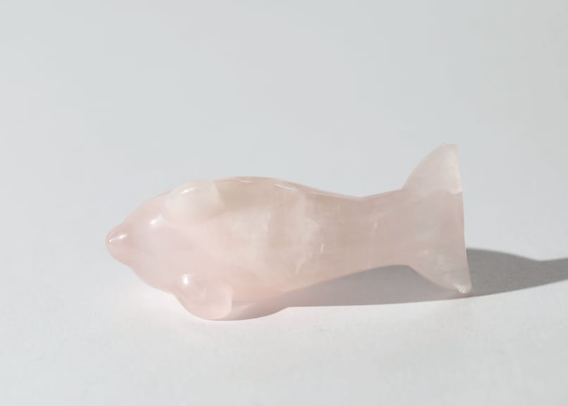 悟りのシッディ入り】ローズクォーツ イルカ | Y.S.Y24