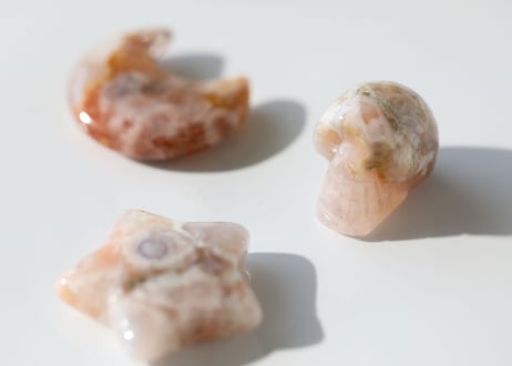 【カルマ解放のシッティ入り】チェリーブロッサムアゲートのスカルセット