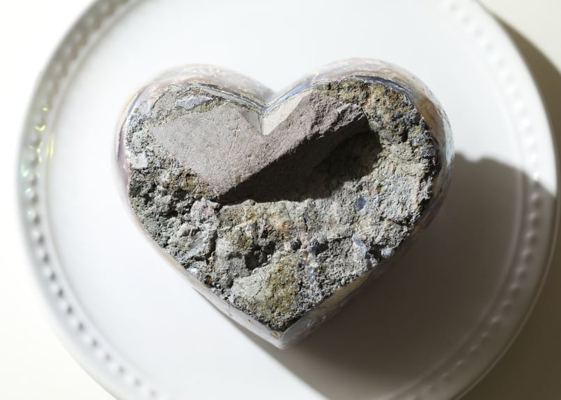 強い光】エンジェルオーラ ホワイトアメジスト クラスター ハート