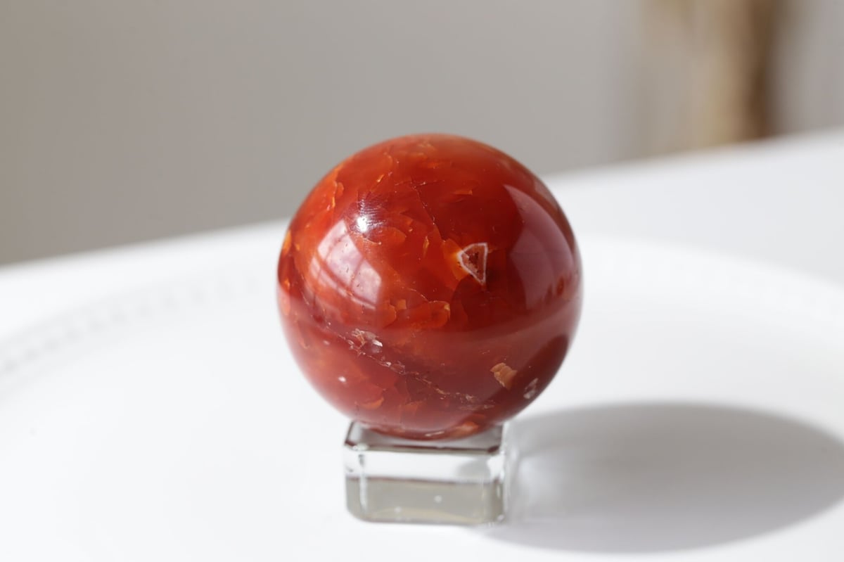 燃える】カーネリアン スフィア | Y.S.Y24