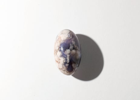 【悟りのシッディ入り】ブルーチェリーブロッサムアゲート リンガム