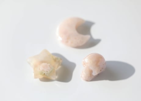 【カルマ解放のシッティ入り】チェリーブロッサムアゲートのスカルセット