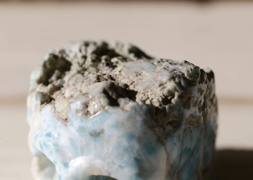 ドミニカ共和国産 ラリマー スカル 【ひょうきんな大賢者】 | Y.S.Y24