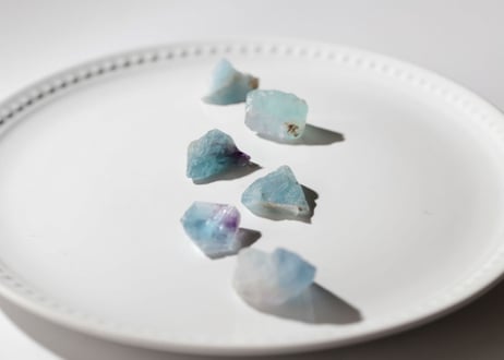 【心静かに】ブルーフローライト 原石 (6個セット)