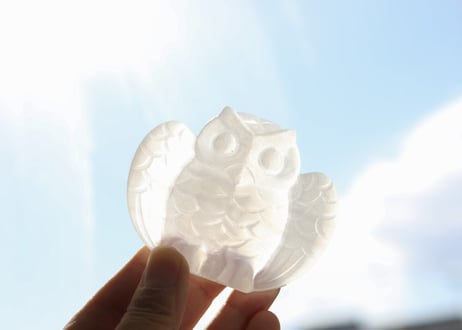 【雪の精】セレナイト ふくろう