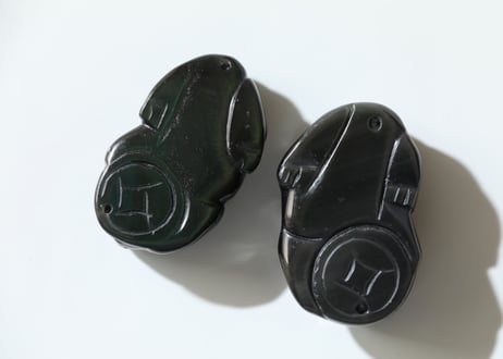 【現実を動かす】レインボーオブシディアン ヒキュウペア