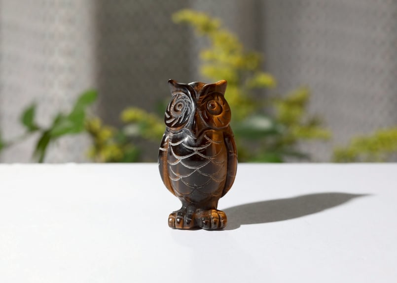 賢さと豊かさ】タイガーアイ ふくろう | Y.S.Y24